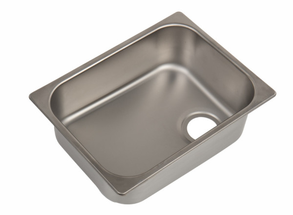 Dřez nerezový Carbest VanStream se šikmým dnem (rozměry 325 × 245 × 117 mm, montážní otvor 298 × 218 mm)