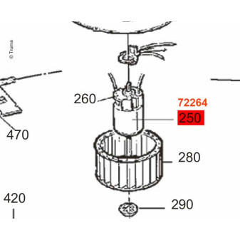 Motor stejnosměrný E40 12V pro ohřívače Truma