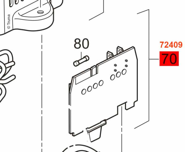 Elektronika řídicí Truma TEB-3 pro rozfuk teplého vzduchu 12 V (náhradní díl)