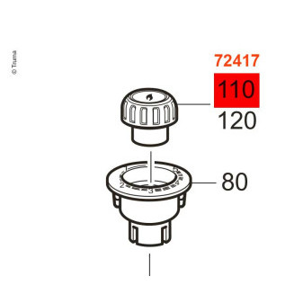 Otočný knoflík, neosvětlený pro S3004/S5004