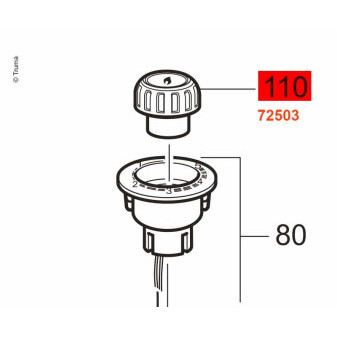 Otočný knoflík podsvícený pro S3004/S5004