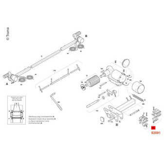 Sada adaptérová Truma BPW Standard pro Euro Mover II (výška rámu min. 185 mm)