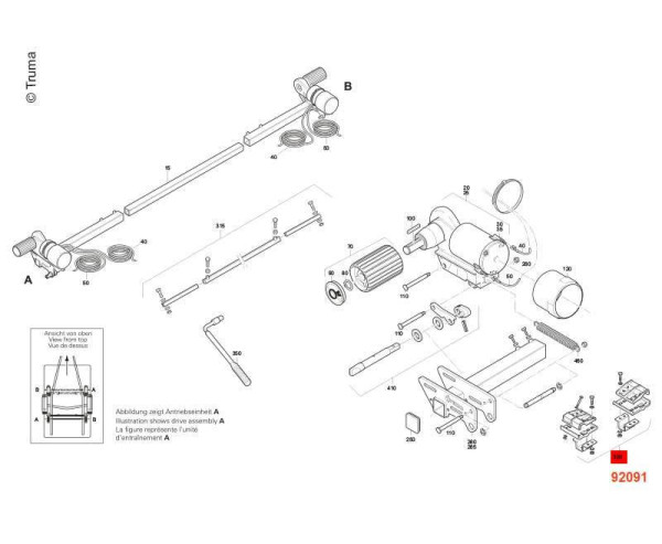 Sada adaptérová Truma BPW Standard pro Euro Mover II (výška rámu min. 185 mm)