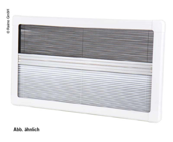 Roleta zatemňovací s moskytiérou pro okna Carbest RW Rear 620 × 560 mm (hliníkový vnitřní kazetový rám, bílá)