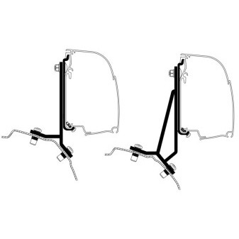 Adaptér pro markýzu Thule Omnistor 4200 na Ford Transit / Tourneo Custom RHD, sada 2 ks