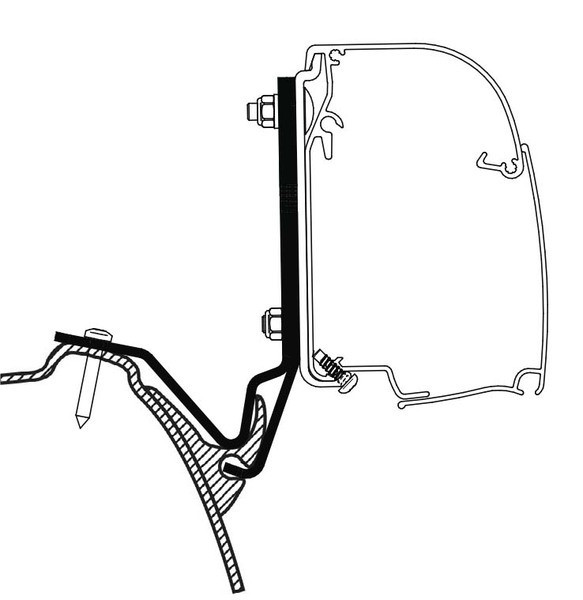 Adaptér pro markýzu Thule na Westfalia Kepler One / Five / Six, délka 260–300 cm