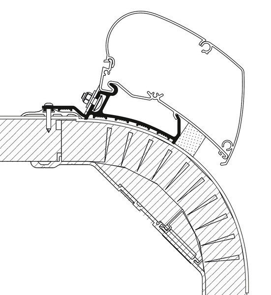 Adaptér pro střešní markýzy Thule Omnistor – Laika Kreos (pro TO 9200 / 6300)