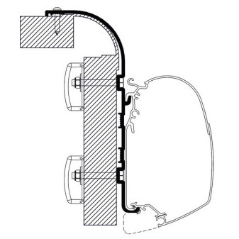 Adaptér markýzy Thule Omnistor Bailey (sada 5 ks / 15 cm)