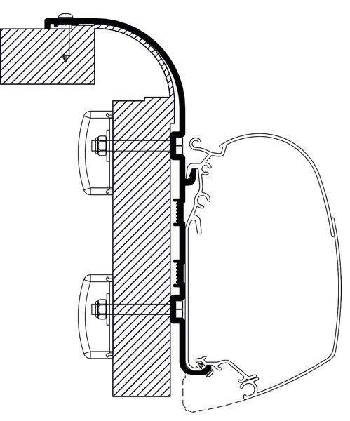 Adaptér markýzy Thule Omnistor Bailey (sada 5 ks / 15 cm)