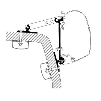 Adaptéry stěnové univerzální Thule Omni Wall 3dílná sada (pro markýzy 3200, 4200, 5200, šířka 2× 8 cm + 1× 4 cm)