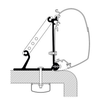 Sada univerzálních střešních adaptérů Thule pro markýzy Omnistor (3 ks, rozměr 3 × 8 cm)
