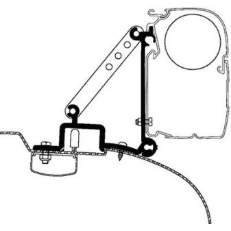 Thule adaptér pro markýzu Omnistor-Ducato, Boxer, Jumper od roku 2006, 3 kusy