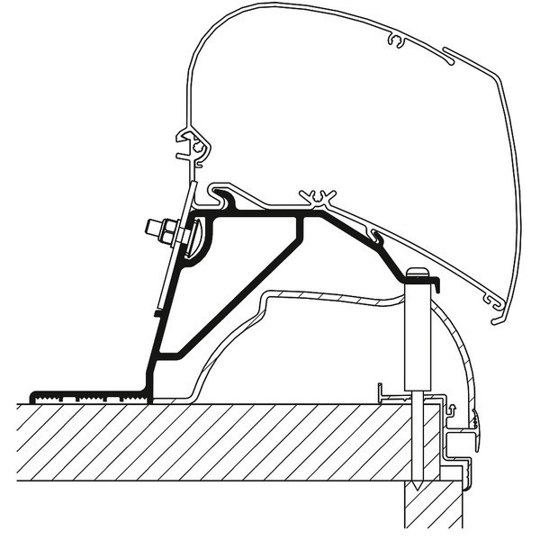 Adaptér pro střešní markýzy Thule Omnistor – Hobby Caravan (od r. 2013 / 2024)