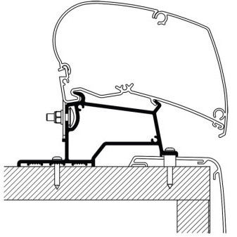 Adaptér montážní pro markýzy Thule Omnistor na Rapido Compact Integral (500 cm)