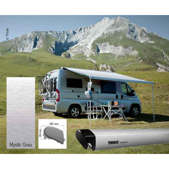 Střešní markýzový set Thule Omnistor 6300 4,00 m pro Fiat Ducato H2 (stříbrná, černé krytky)