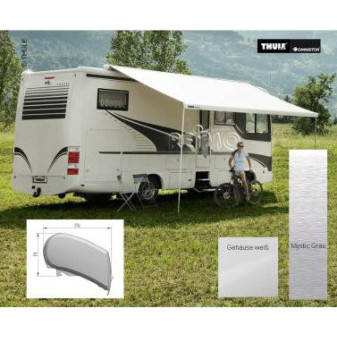 Střešní markýza Thule 9200 5,5m motor 230V Mystic šedé pouzdro bílé