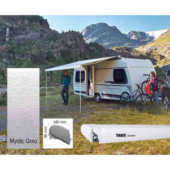 Markýza střešní kazetová Thule Omnistor 6300 4,25 m (bílá, tajemná šedá)