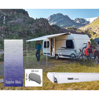 Střešní markýza Thule 6300 bílá 3,25m, safírově modrá