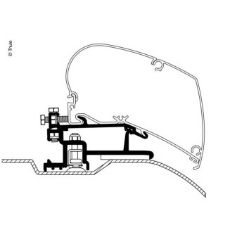 Adaptér pro střešní markýzy Thule Omnistor – Ducato / Jumper / Boxer L3H2 / L4H2 (od r. 2007)