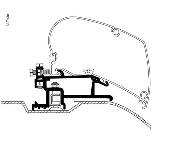 Adaptér pro střešní markýzy Thule Omnistor – Ducato / Jumper / Boxer L3H2 / L4H2 (od r. 2007)