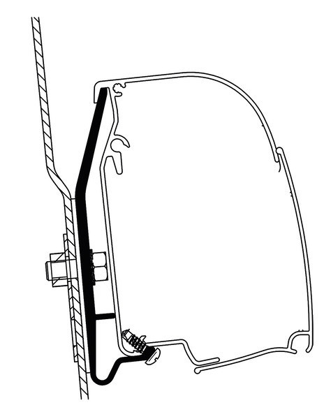 Adaptér markýzy Thule pro Ford Nugget Westfalia (vysoká střecha, 260 cm)
