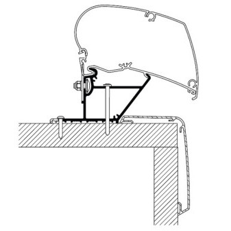 Adaptér Thule pro markýzu 350 cm – Rapido Serie Compact