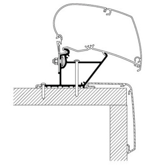 Adaptér Thule pro markýzy 450 cm, Rapido řady Compact