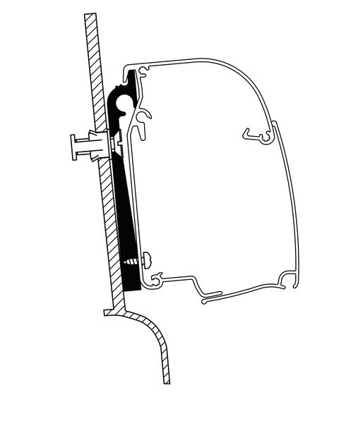 Adaptér markýzy Thule pro Ford Nugget Westfalia (vysoká střecha, 260 cm, sada 2 ks)
