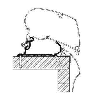 Adaptér pro střešní markýzy Thule Omnistor – Hobby Optima (Deluxe / Premium)
