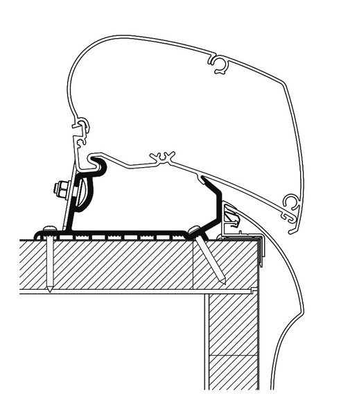 Adaptér pro střešní markýzy Thule Omnistor – Hobby Optima (Deluxe / Premium)