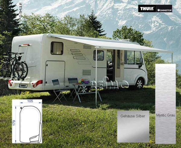 Pouzdro Thule Markýza Omnistor 8000 Color Mystic Grey Stříbrné