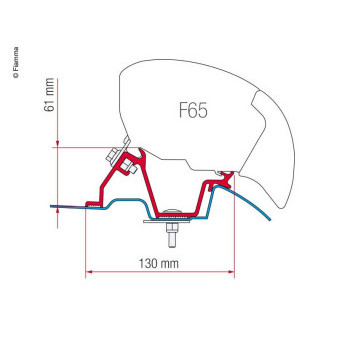 Adaptér pro montáž střešní markýzy Fiamma F65 na vozidlo Mercedes-Benz Sprinter
