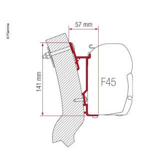 Adaptér pro markýzu Wingamm Oasi 230 (1× držiak 230 cm)