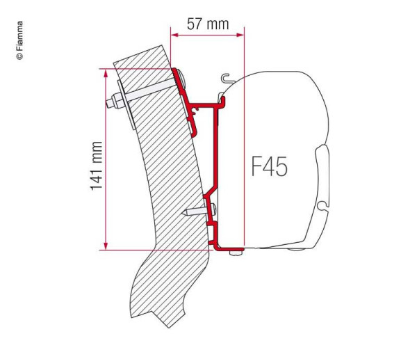 Adaptér pro markýzu Wingamm Oasi 230 (1× držiak 230 cm)