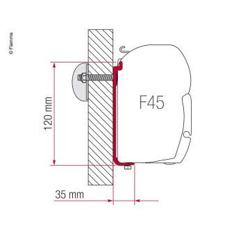 FIAMMA nástěnný adaptér pro markýzu F45 AS110 190-230cm (centimetry)