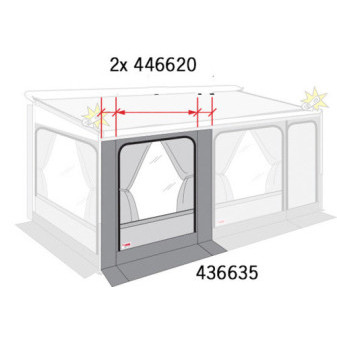 Rozšiřující sada přední části pro markýzové přístřešky / Privacy Room - 20/500cm