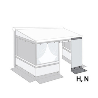 Panel přední Fiamma Privacy Room Light pro markýzu F80 šířka 70 cm rozšiřující díl