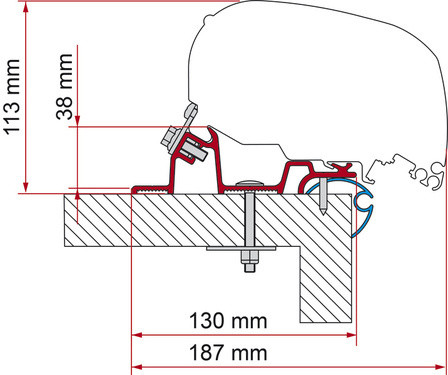 Adaptér markýzy Fiamma F80 pro karavan standardní 320cm (centimetry)