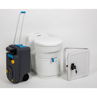 Set kazetové WC (objem 17,2l) + servisní dvířka, bílá, el.