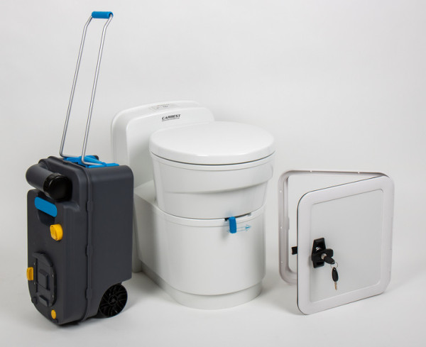 Set kazetové WC (objem 17,2l) + servisní dvířka, bílá, el.