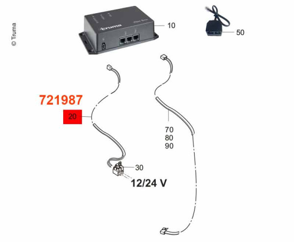 Propojovací kabel 12/24V pro iNet Box