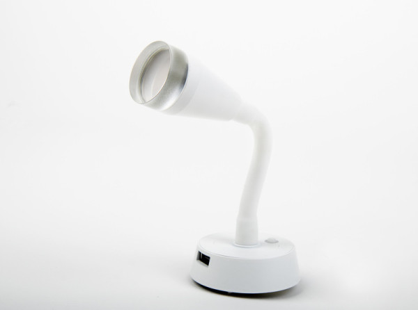 LED bod s ohebným ramenem, 1,8W, USB port (1x2A), 12V
