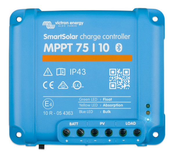 Regulátor nabíjení Victron Energy SmartSolar MPPT 75/10, Bluetooth, 12/24 V, 10 A, max. 75 V / 290 Wp