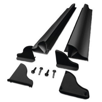 Sada montážních spoilerů pro solární panely hliníková délka 840 mm černá