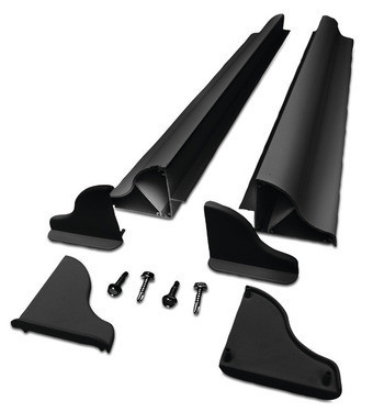 Sada montážních spoilerů pro solární panely hliníková délka 840 mm černá