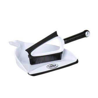 Ruční kartáč s lopatkou, plastový se silikonovými štětinami