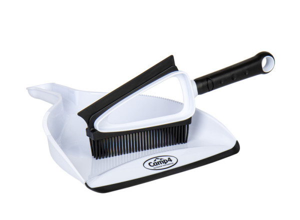 Ruční kartáč s lopatkou, plastový se silikonovými štětinami