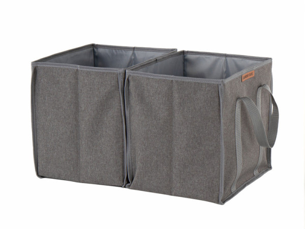 Skládací box HOLIDAY TRAVEL šedomelírovaný, Š50xV30xH30cm, 2 krabice s uchem