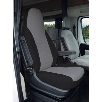 Ochranné potahy sedadel pro Volkswagen T6.1 California Beach (řidič a spolujezdec, šedo-béžová)