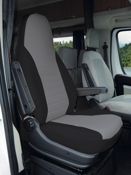 Ochranné potahy sedadel pro Volkswagen T6.1 California Beach (řidič a spolujezdec, šedo-béžová)